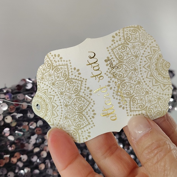 Altar'd State Pullover Blouse Size XS Gunmetal Gray Sequin Top Flutter Sleeve - Picture 5 of 10